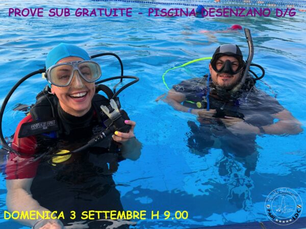 Prove gratuite di Immersione subacquea domenica 03/09/2023